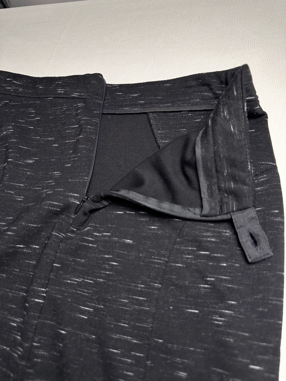 Fenn Wright Manson Black Textured Pencil Skirt Women’s US 2 Career Stretch - Picture 5 of 6
